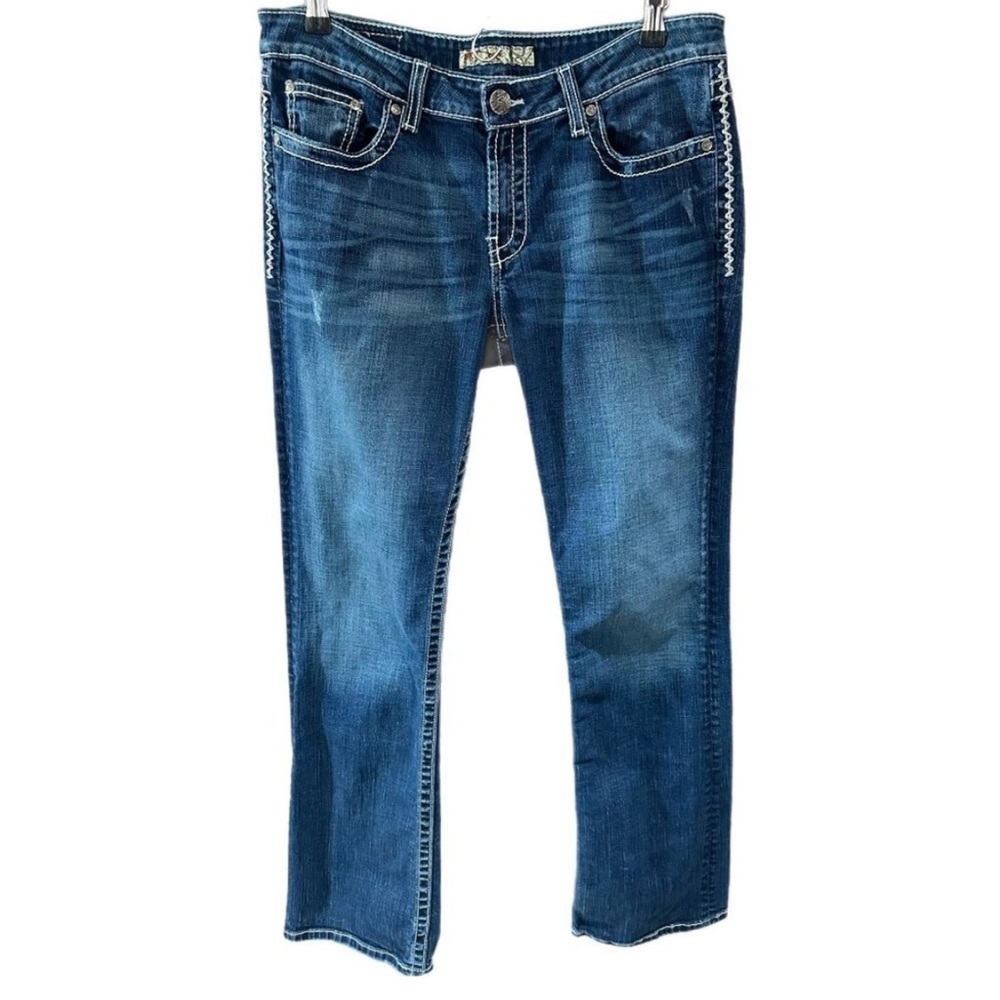BKE Women’s 31x33 1/2 Kate Boot Cut Stretch Medium Wash Jeans READ